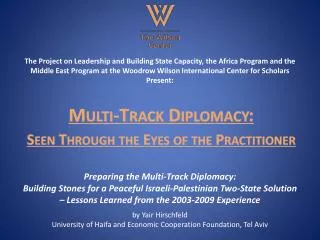 Multi-Track Diplomacy: Seen Through the Eyes of the Practitioner