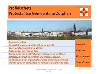 Profielschets Protestantse Gemeente te Zutphen