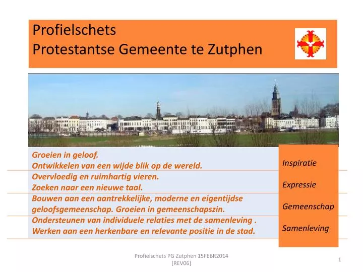 profielschets protestantse gemeente te zutphen