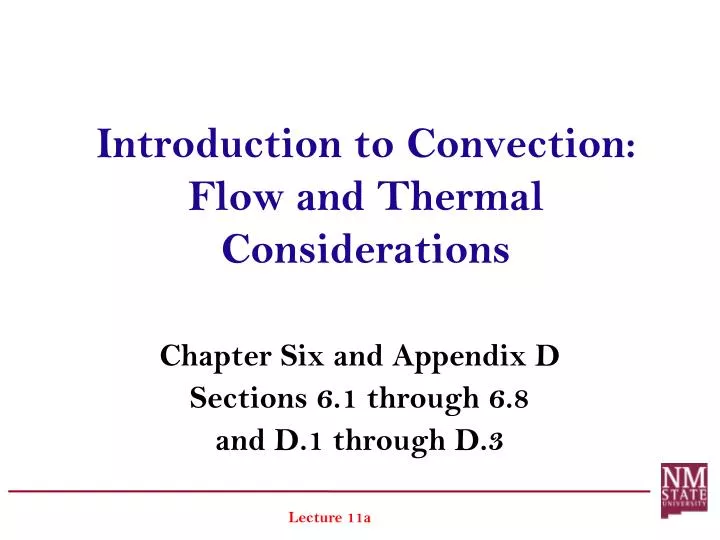 introduction to convection flow and thermal considerations