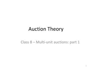 Auction Theory