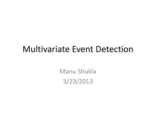 Multivariate Event Detection
