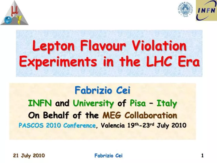lepton flavour violation experiments in the lhc era