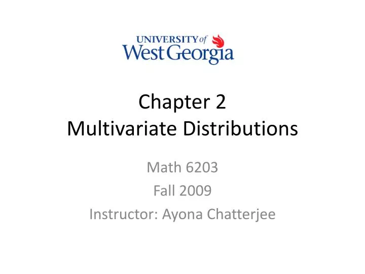 chapter 2 multivariate distributions