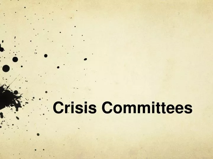 crisis committees