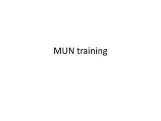 MUN training