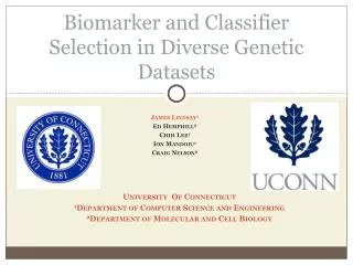 Biomarker and Classifier Selection in Diverse Genetic Datasets