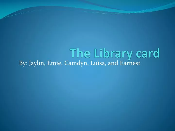 the library card