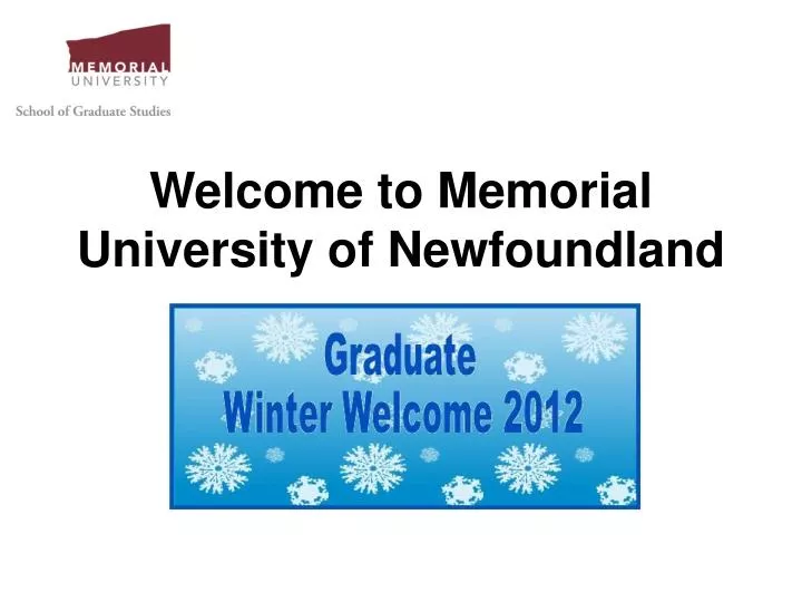 welcome to memorial university of newfoundland