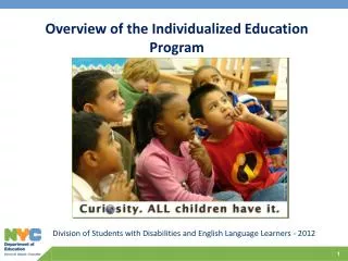 Division of Students with Disabilities and English Language Learners - 2012