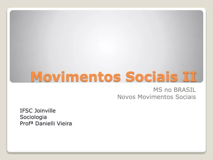 movimentos sociais ii