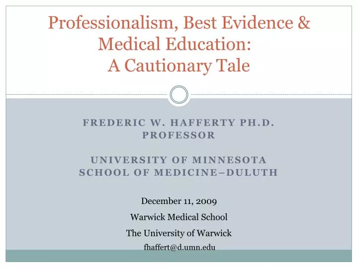 professionalism best evidence medical education a cautionary tale