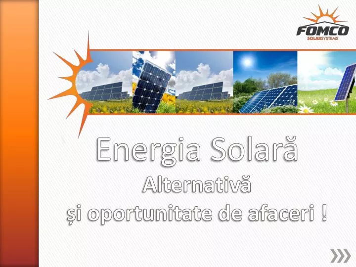 energia solar a lternativ i oportunitate de afaceri