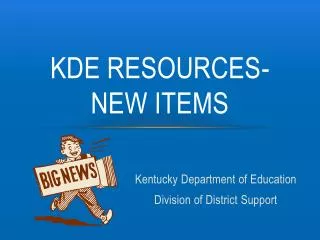 KDE Resources- new items