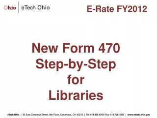 New Form 470 Step-by-Step for Libraries