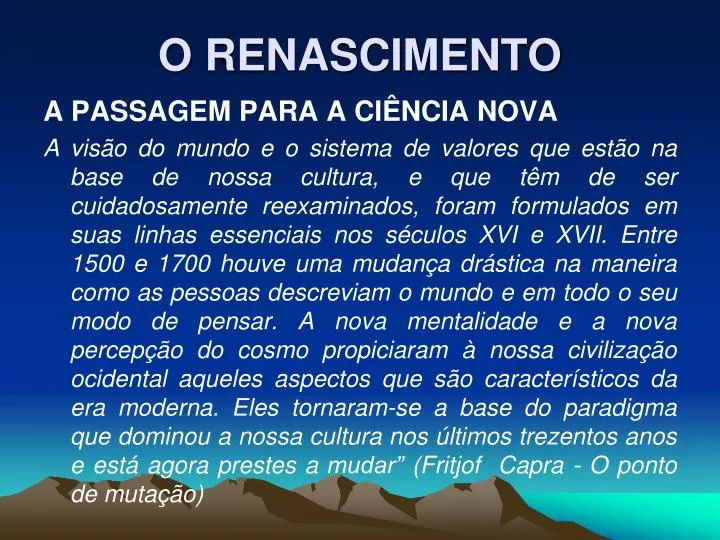 o renascimento