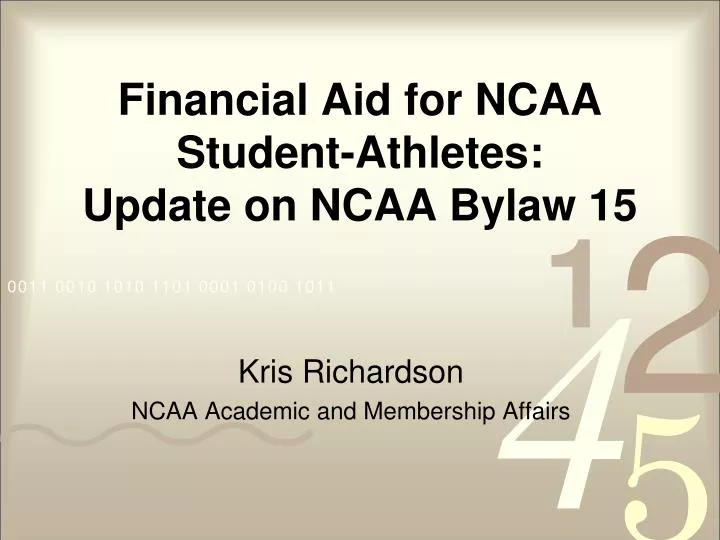 financial aid for ncaa student athletes update on ncaa bylaw 15