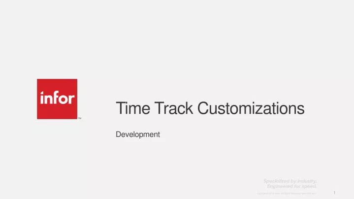 time track customizations