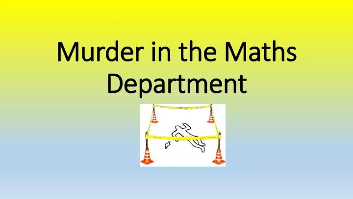 murder in the maths department