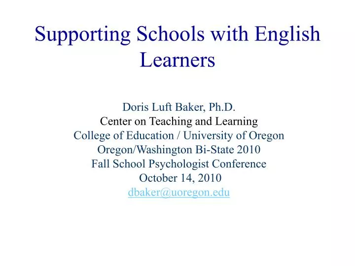 supporting schools with english learners