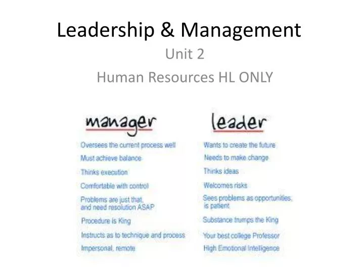 leadership management