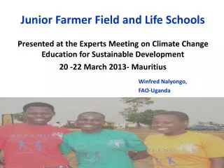 Junior Farmer Field and Life Schools