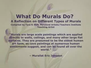 What Do Murals Do?