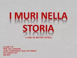 I muri nella storia