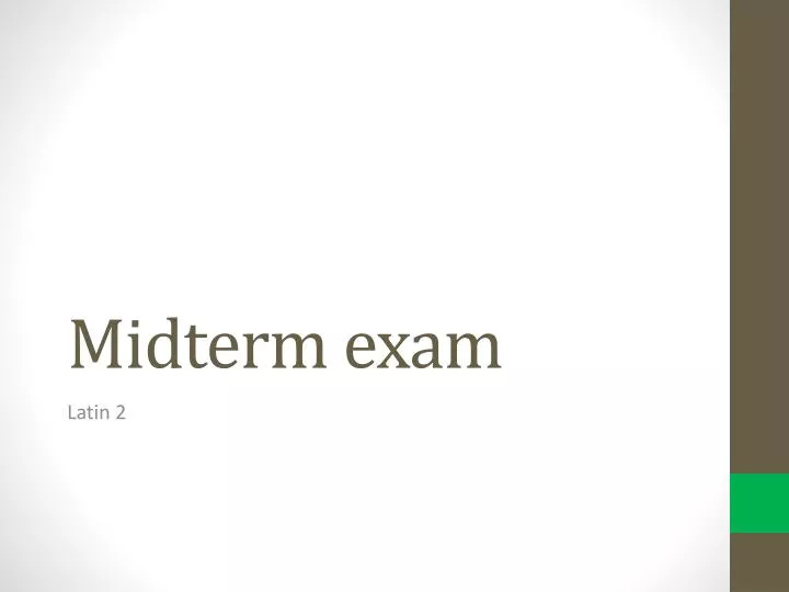 midterm exam