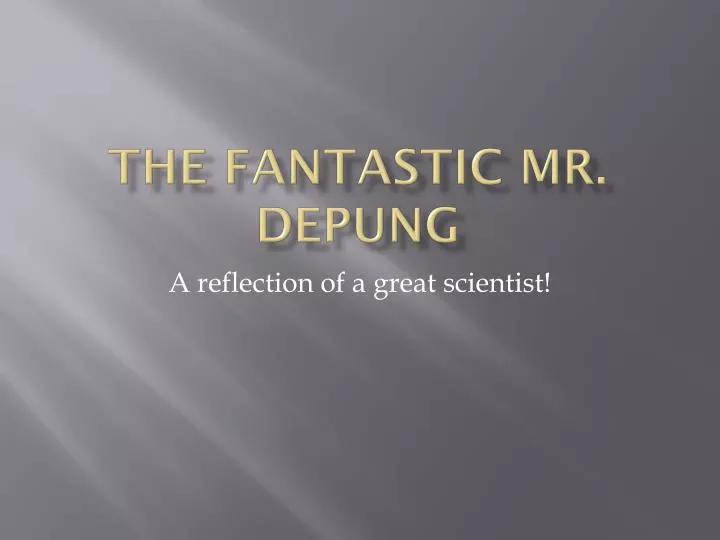 the fantastic mr depung