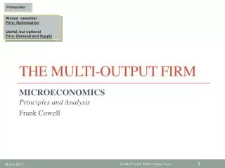 The Multi-Output Firm