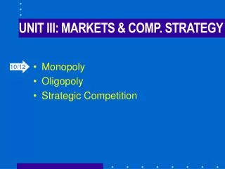 Monopoly Oligopoly Strategic Competition