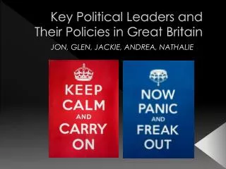 Key Political Leaders and Their Policies in Great Britain