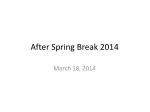After Spring Break 2014
