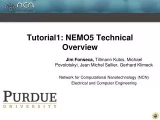 Tutorial1: NEMO5 Technical Overview