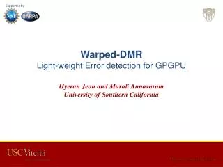 Warped-DMR Light-weight Error detection for GPGPU