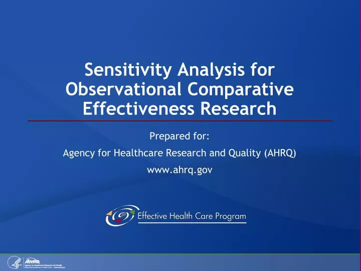 sensitivity analysis for observational comparative effectiveness research