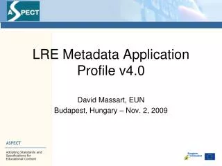 LRE Metadata Application Profile v4.0