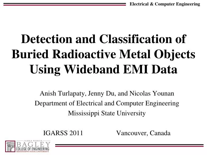 detection and classification of buried radioactive metal objects using wideband emi data