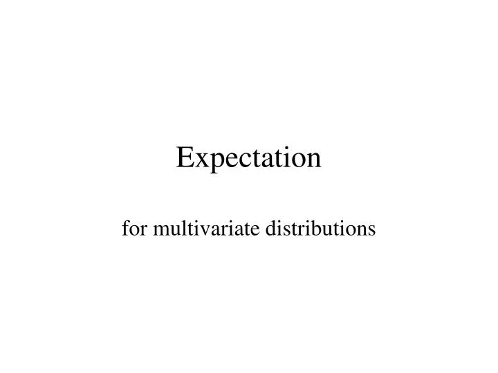 expectation