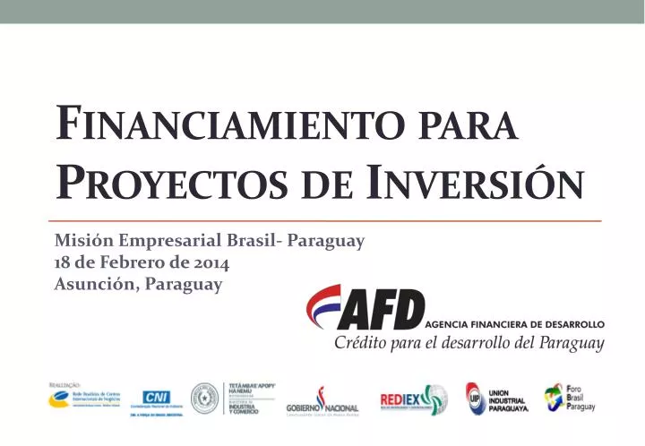 financiamiento para proyectos de inversi n