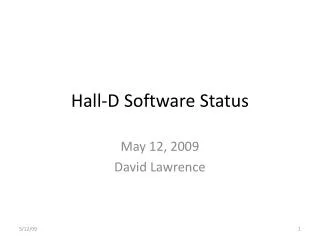 Hall-D Software Status