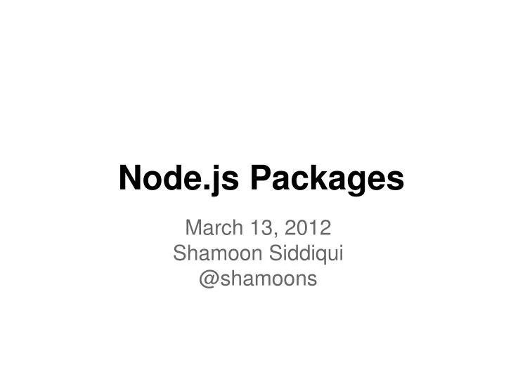 node js packages