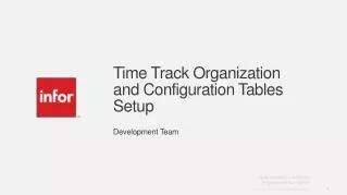 Time Track Organization and Configuration Tables Setup