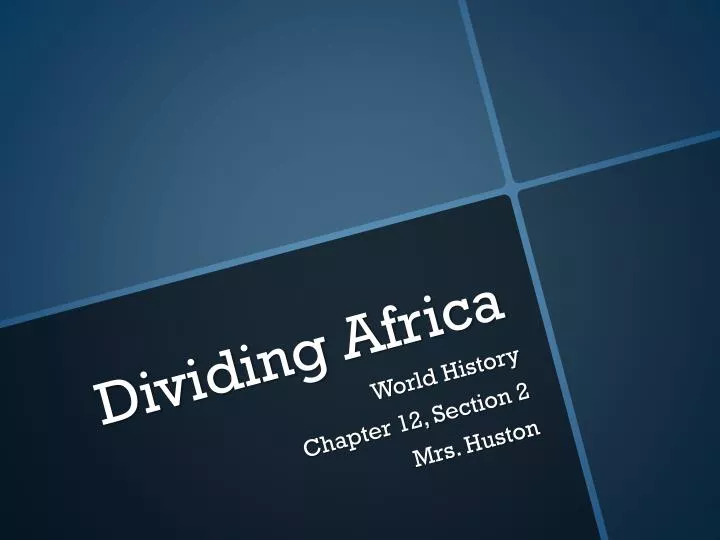 dividing africa