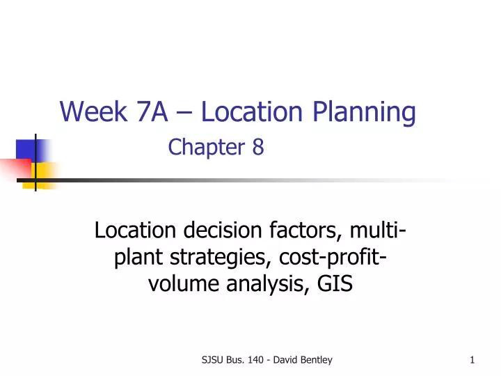 week 7a location planning chapter 8