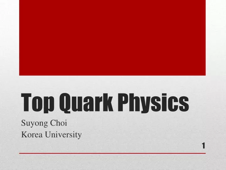 top quark physics