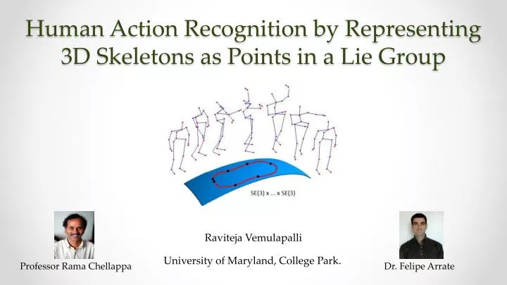 human action recognition by representing 3d skeletons as points in a lie group