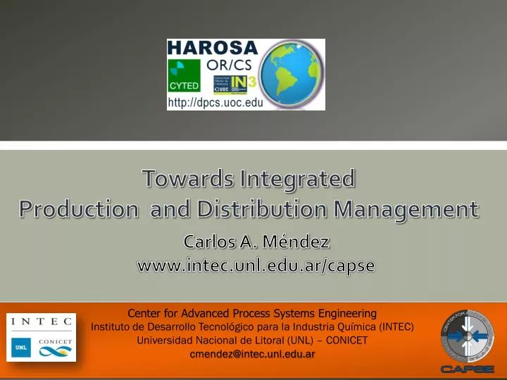 towards integrated production and distribution management