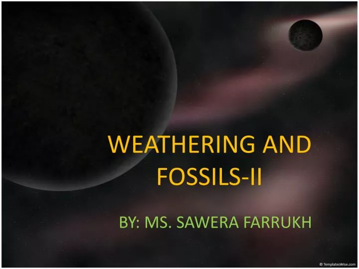 weathering and fossils ii